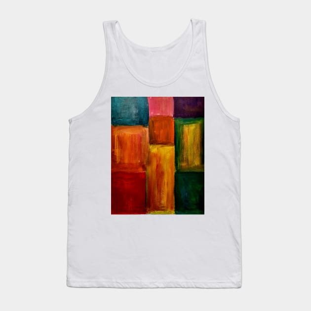 Abstract painting of colorblock Tank Top by kkartwork